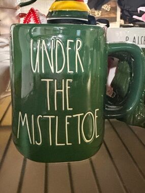 Rae Dunn Green "Under the Mistletoe" Holiday Mug